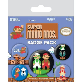 Sada odznaků Super Mario Bross - Pyramid