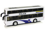 Mamido Policejní dvoupatrový autobus s efekty bílý
