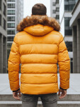 Pánská prošívaná zimní bunda žlutá FashionStreet TX4162 XXL