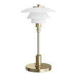 Louis Poulsen Přenosná lampa PH 1/1 Portable Brass, zlatá barva, sklo, kov
