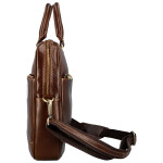 Luxusní kožená business taška Benedikt, hnědá