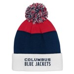 Outerstuff Dětská zimní čepice Columbus Blue Jackets NHL Essentials Cuffed Knit W Pom