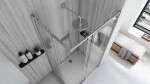 REA/S - Sprchový kout City 80x100 Nickel Brush Se sprchovou vaničkou Savoy black KPL-E0060
