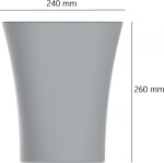Eisl - Kosmetický koš, šedý, cca 8,5 l, s otočným víkem BA0301 BA0301