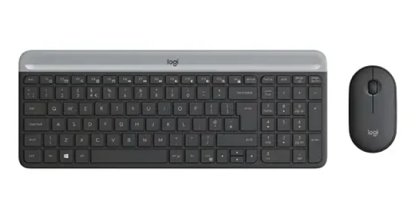 Logitech MK470 Slim grafitová / Set klávesnice s myší / Bezdrátový / ES layout (920-009198)