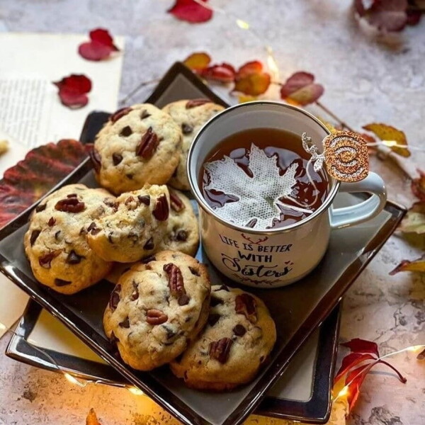 TEA HERITAGE Černý čaj Earl Grey Maple Leaf 5 ks, oranžová barva, papír, textil