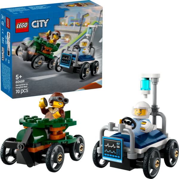 LEGO® City 60459 Závodní balíček: Letadlo vs. nemocniční lůžko - LEGO® City