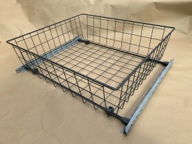 Nomet Výsuvný šatní koš 400, částečný výsuv, antracit :: 400/150mm (W2405400CP68)