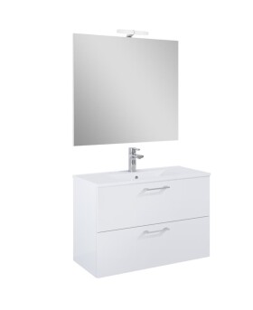 Koupelnová sestava s umyvadlem Ceramia Lea 81,4x55x41,7 cm bílá LEASET80B LEASET80B
