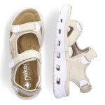 Pohodlné sandály na suchý zip Rieker W RKR691 beige 40