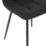 Jídelní židle, černá, látka, DCL-V2017 BK2