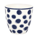 GREEN GATE Mini Latte cup Tippa Blue 130 ml, modrá barva, porcelán