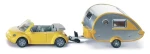 SIKU 1629 osobní automobil s obytným přívěsem 1:87