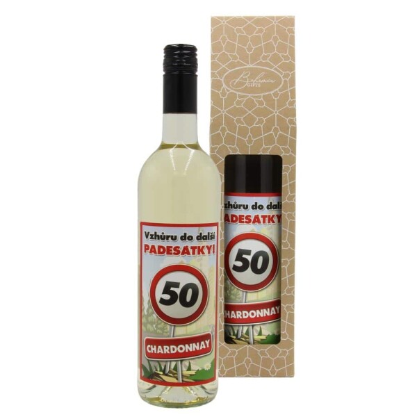 Mediabox Dárkové víno - Vše nejlepší 50 - bílé 750ml