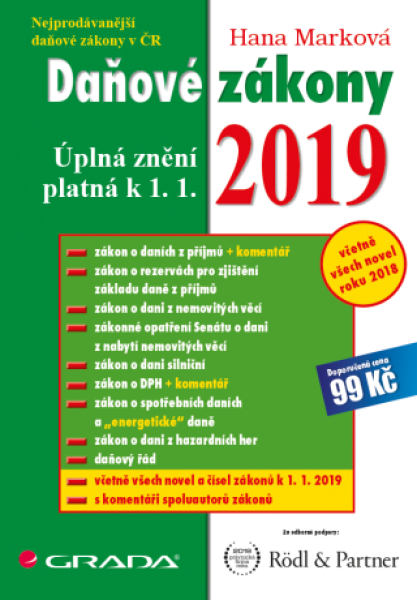 Daňové zákony 2019 Hana Marková e-kniha