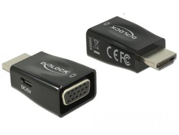 DeLock Adaptér HDMI-A (M) - VGA (F) černá (65902)