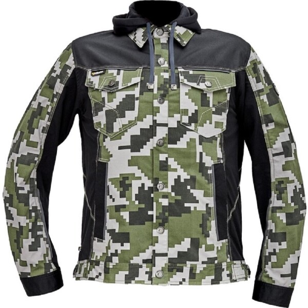 CRV Cerva Cerva Neurum Camouflage Bunda s kapucí tmavě olivová