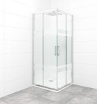 Sprchový kout čtverec 80x80 cm SAT TEX SATBKTEXQ80CRS SATBKTEXQ80CRS