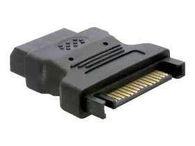DeLock černá / Napájecí adaptér SATA 15 pin - IDE 4 pin / samec - samice (82326)