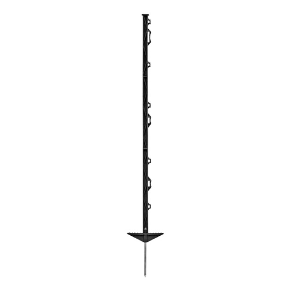 Plastový sloupek pro elektrický ohradník, délka 105 cm, 8 oček, černý