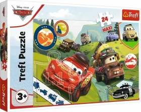 Trefl - Puzzle - Auta 3: Šťastná auta MAXI