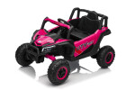 Mamido Elektrické autíčko Buggy Madman růžové | UTV-MX 4x4 | EVA kola | 12V 10Ah | EKO kůže