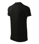 Heavy V-neck tričko unisex černá 3XL