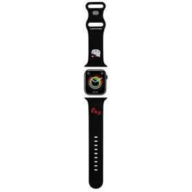 Hello Kitty Silicone Kitty Head Strap černá / Řemínek / Apple Watch 42/44/45/49mm