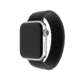 FIXED Nylon Strap Elastický nylonový řemínek pro Apple Watch 42 44mm velikost XL černá (FIXENST-434-XL-BK)