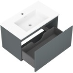 MEXEN/S - Orio koupelnová skříňka 80 cm s umyvadlem Otis, 1 šuplík, grafit mat/bílá mat 91A10-08047-1-BF66-W18M01