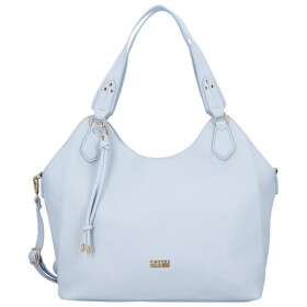 Elegantní dámská koženková kabelka na rameno Mandy, světle modrá