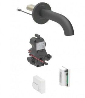 GEBERIT - Piave Elektronický umyvadlový ventil pod omítku, napájení z generátoru, easy to clean, matná černá 116.285.14.1