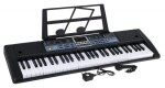 Mamido Dětský keyboard s mikrofonem a stojanem na noty černý
