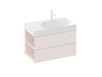 RAVAK - Lite Umyvadlová skříňka 80x45x43 cm, 2 zásuvky, Alabaster Pink X000001878