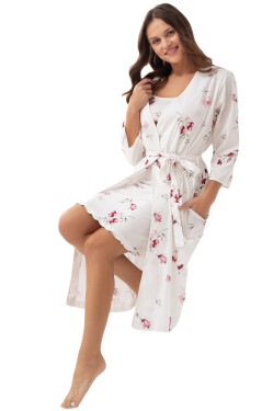 Dámský župan Luna 376 3/4 M-2XL W25 modrá M