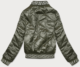 Dámská bunda typu "bomber" khaki barvě (B8123-11) odstíny zelené