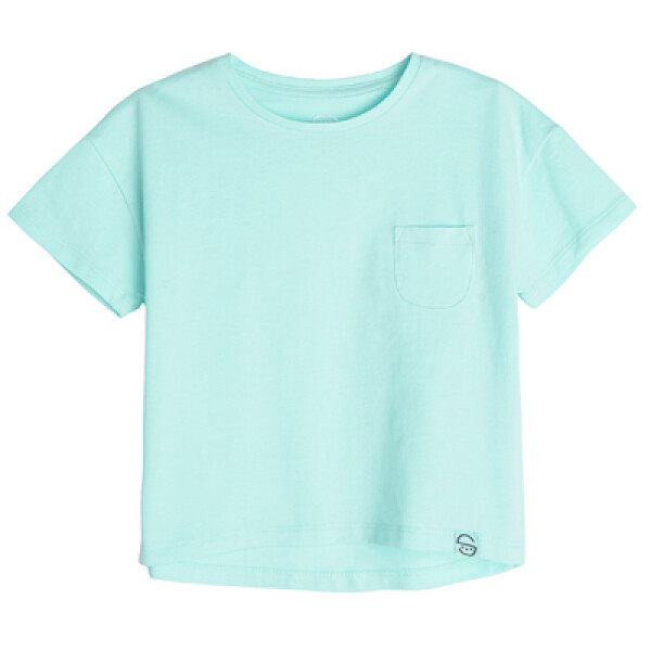 Basic tričko s krátkým rukávem- tyrkysové - 110 TURQUOISE