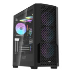 DarkFlash DF2100 černá / ATX / 4x 120 mm / 3x USB-A / průhledná bočnice / bez zdroje (DF2100 BLACK)