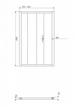 KERRA - Sprchový kout Zoom 100x80 (bez vaničky) 5907548117076