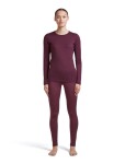 Dámské merino triko dlouhý rukáv ICEBREAKER Wmns 200 Oasis LS Crewe, Dark Berry velikost: XS