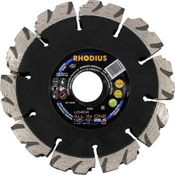 Rhodius 353301 diamantový řezný kotouč 125 mm 1 ks beton