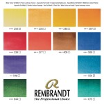Royal Talens, 05838695, Rembrandt, sada mistrovských akvarelových barev, 12 pánviček, Landscape selection