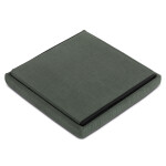 Taburet s úložným prostorem, zelená manšestrová látka