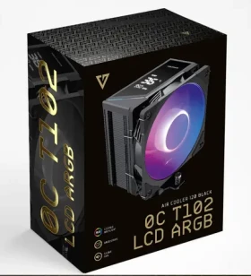 Modecom Volcano 0C T102 LCD ARGB černá / Chladič CPU / LCD displej / 4x heatpipe / 120 mm ARGB / AM4 + AM5 + Intel (MC-C-T102-AFL-B)