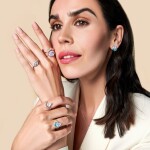 Royal Fashion prsten 14k zlato Vermeil GU-DR14610R-ROSEGOLD-MOONSTONE-ZIRCON Velikost: 8 (EU: 57-58)