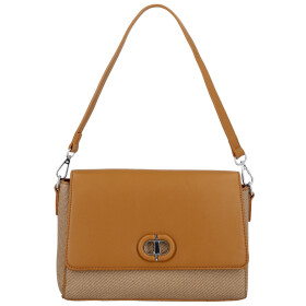 Elegantní dámská koženková kabelka na rameno Ciri, hnědá