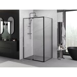 MEXEN/S - Exo sprchový kout dveře křídlové 135 x 95, transparent, černá 819-135-095-70-00