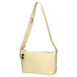 Módní kožená kabelka na rameno Lilie, žlutá