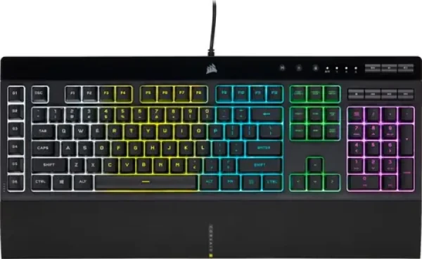 Corsair K55 RGB PRO US černá / Herní klávesnice / RGB LED podsvícení / US layout / USB (CH-9226765-NA)