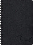 Blok se spirálou black 11x15cm 80l/70g